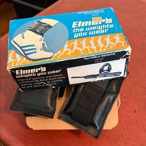 Vintage Elmer's Vinyl Ankle Weights - Black
